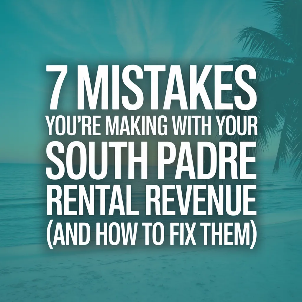 7 Mistakes You're Making with Your South Padre Rental Revenue