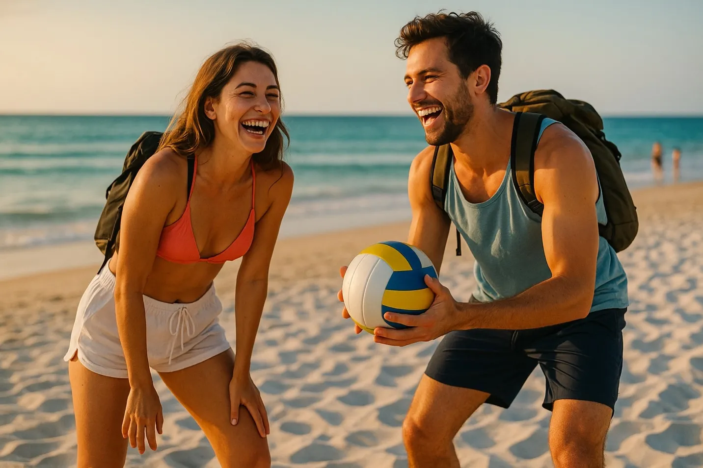 Millennial travelers enjoying beach activities on South Padre Island