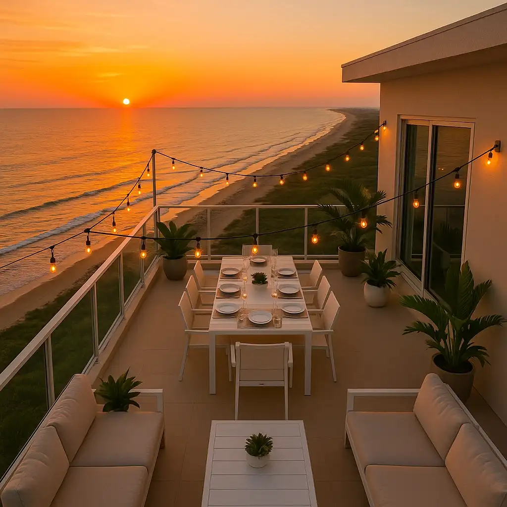 Instagram-worthy sunset view from South Padre Island vacation rental
